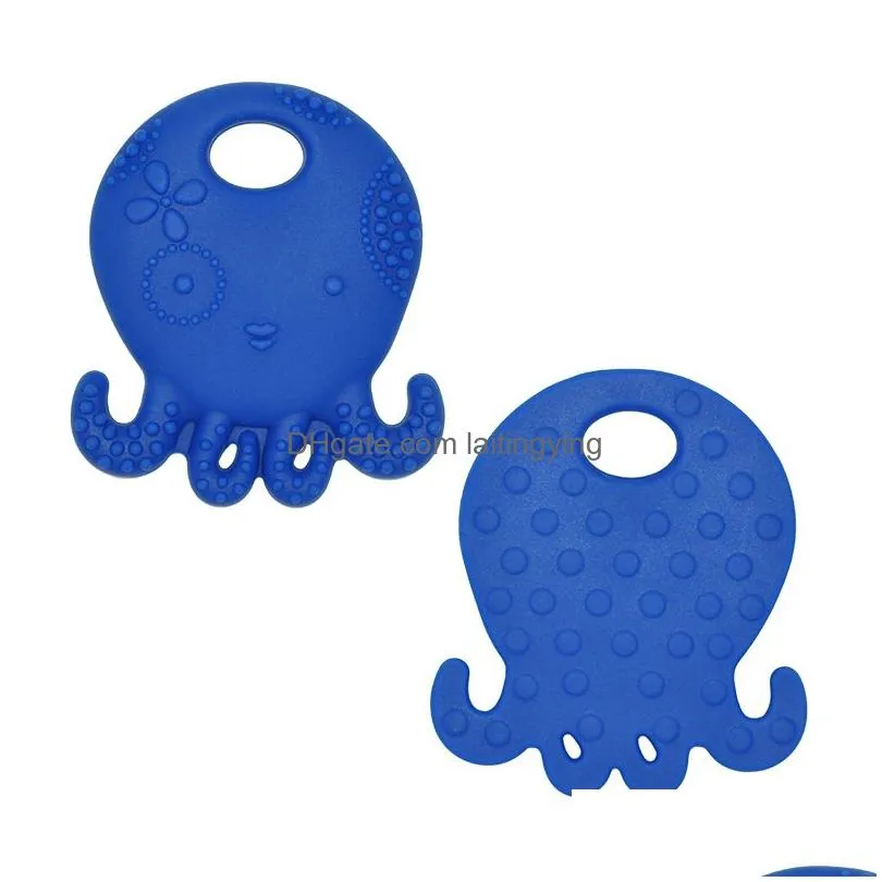 silicone teething toy sea ship anchor helms octopus teethers soothers sensory chew toys for born toddler bpa 
