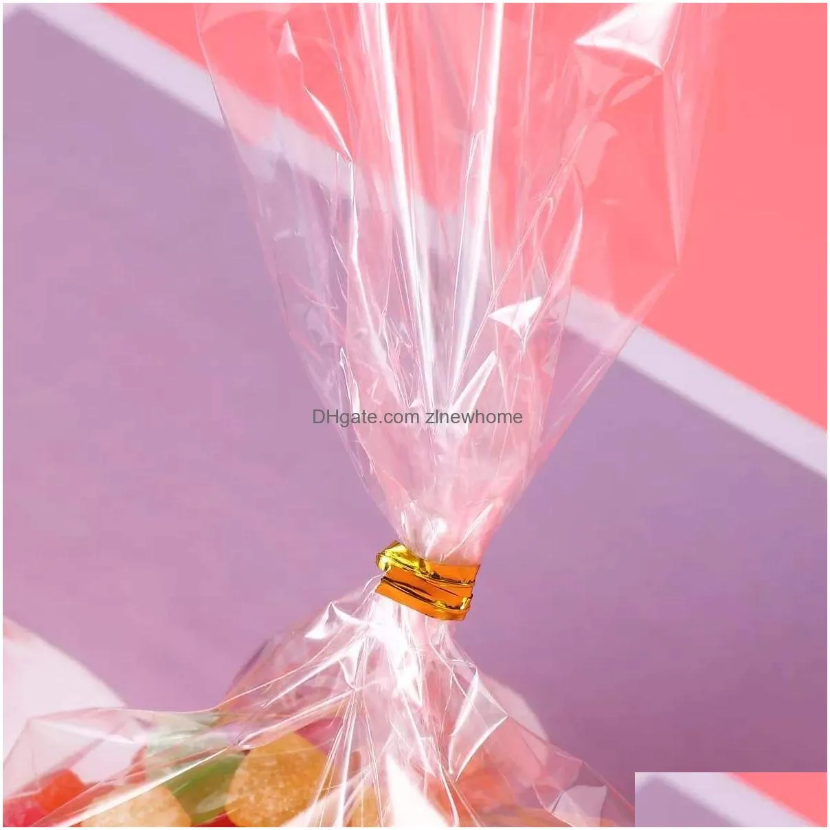 Other Event & Party Supplies 100Pcs Transparent Plastic Bags Candy Lollipop Cookie Packaging Clear Opp Cellophane Bag Christmas Gift W Dhhyf