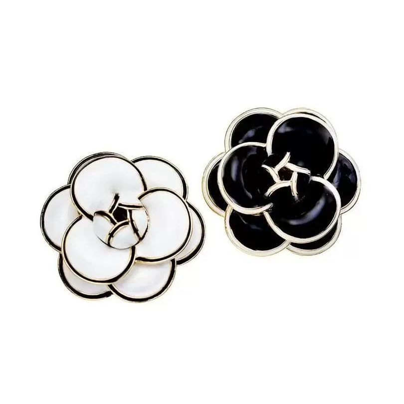 Pins Brooches Cute Camellia Big Flower Brooch Woman Boutonniere Gift Jewelry Accessories Drop Delivery Dhtec