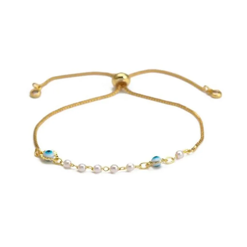gold evil blue eye bracelets lucky turkish eyes charm bracelet for women girls beach jewelry party gift 10 styles wholesale