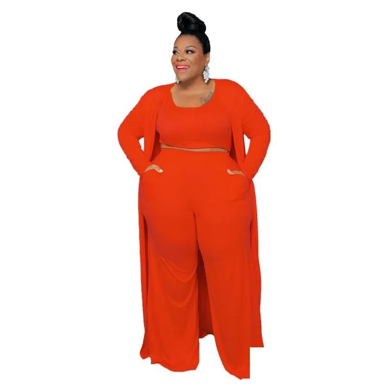 Casual Women Plus Size Tracksuits Fashion Sports Home Robe Coat Pants Three Pieces Suit Women`s Clothing Large Sizes for Female