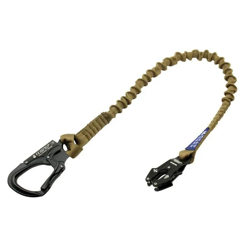 Hand Tools Military Ce Certified Double Head Safety Belt Outdoor Climbing Fast Descent Restraint Quick Release Elastic Rope Frog Drop