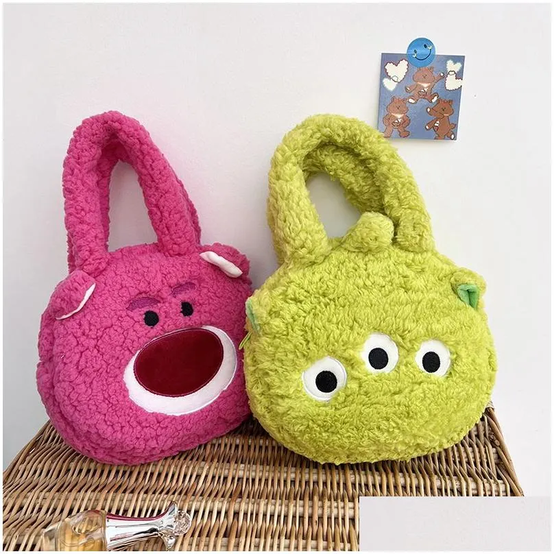 Handbags Japanese Matsu Series Stberry Bear Girl New P Toy Doll Handbag Sweet Lamb Veet Crossbody Bag Drop Delivery Baby, Kids Materni Dhhkn