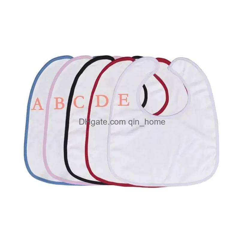 sublimation bibs blank for home textile baby polyester bib heat transfer printing collar absorbs milk unisex burp cloth