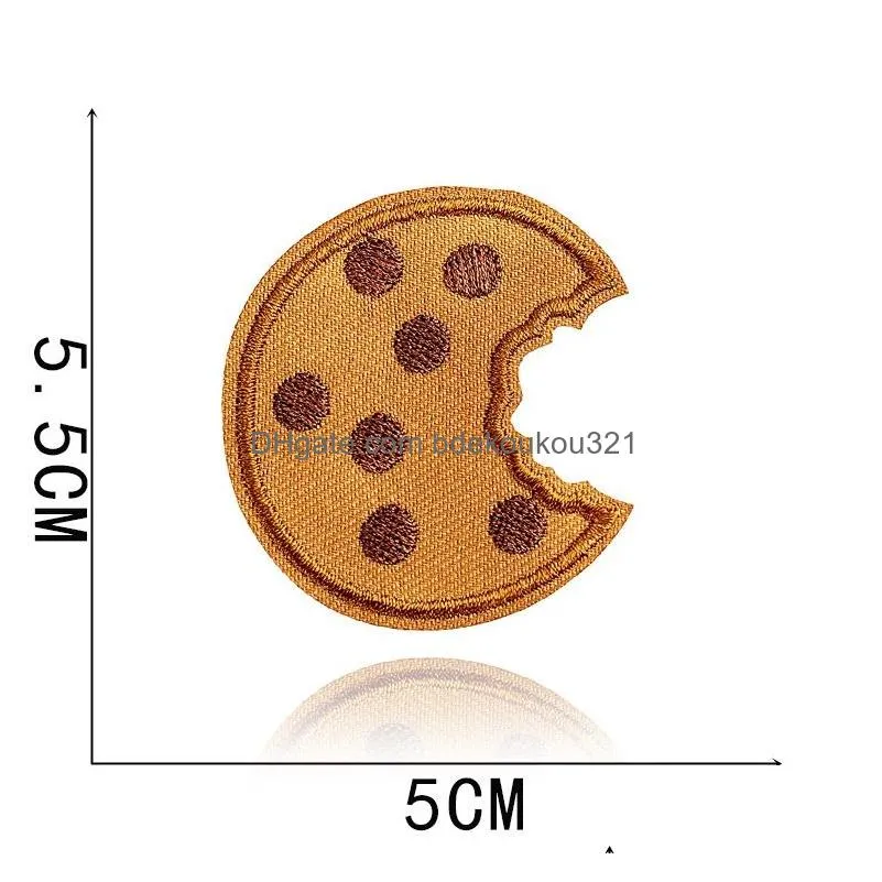 Sewing Notions & Tools Cookie Embroidered Cute Iron On Es Stickers For Clothing Dress Hat Pants Shoes Diy Craft Decoration Drop Deliv Dhkpa