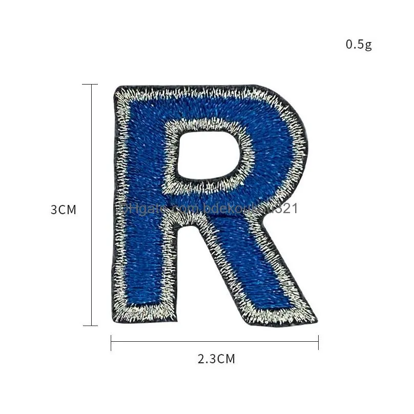 Sewing Notions & Tools A-Z Embroidered Letters Alphabet Iron On Es For Clothing Bags Jacket Diy Name Applique Accessories Drop Delive Dheal