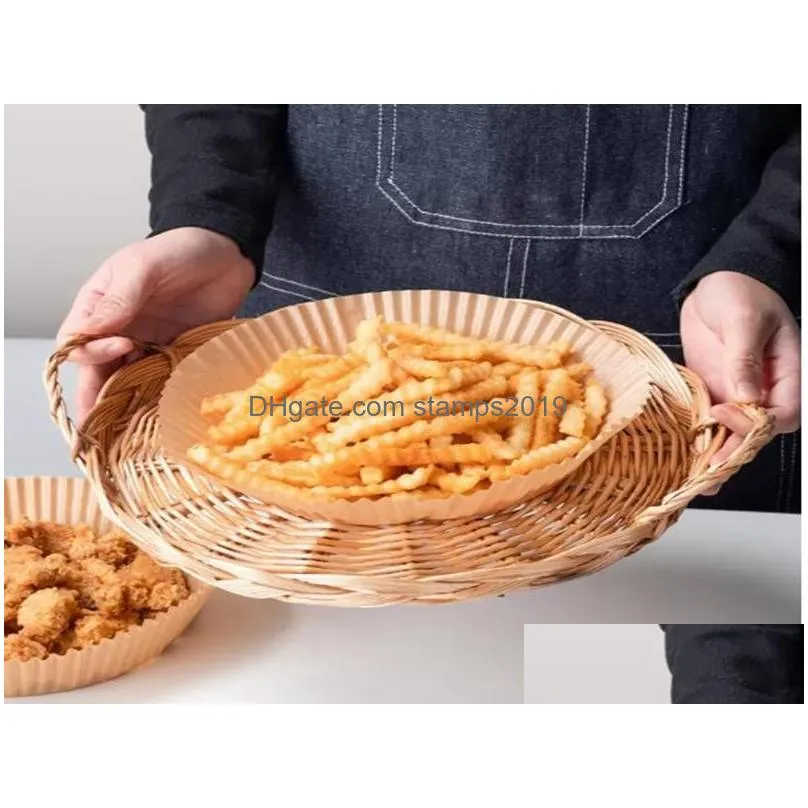 air fryer disposable paper parchment wood pulp steamer cheesecake air fryer accessories baking paper