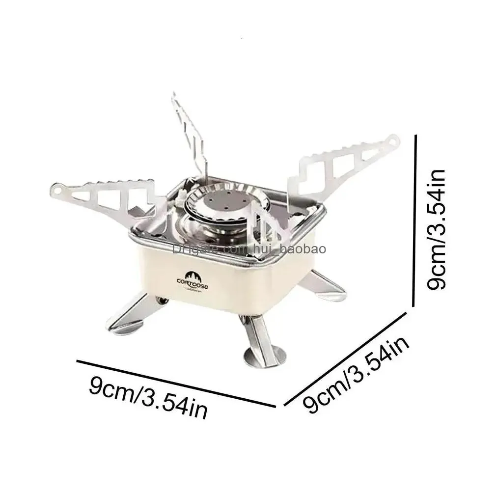 mini cassette stove 3500w windproof camping gas r foldable outdoor travel picnic hiking camping stove with carrying bag 231229