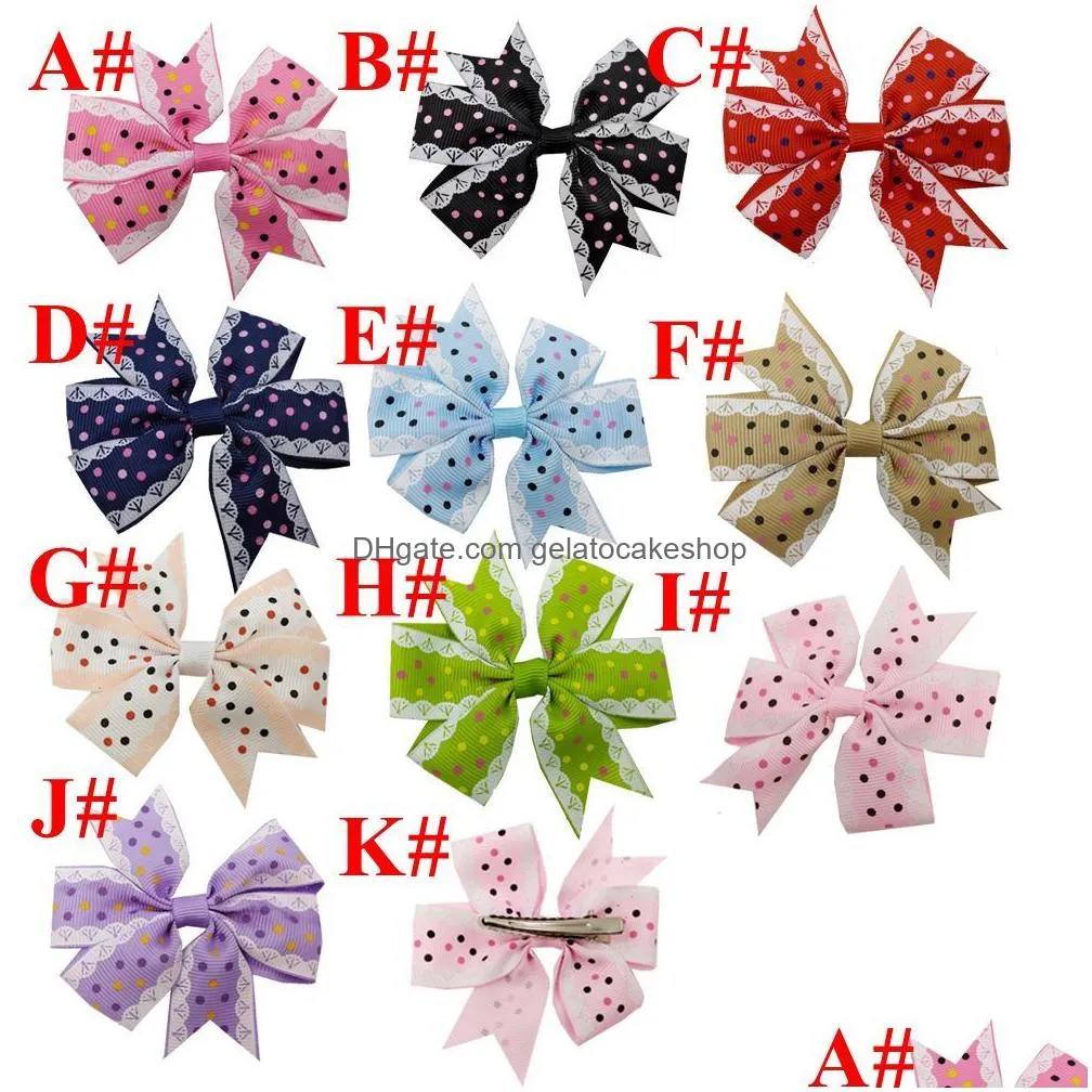 120pcs baby grosgrain ribbon bows with clip 8x8cm girls party favor children ghost pumpkin kids girl pinwheel hair clips hairpin accessories 11 styles on