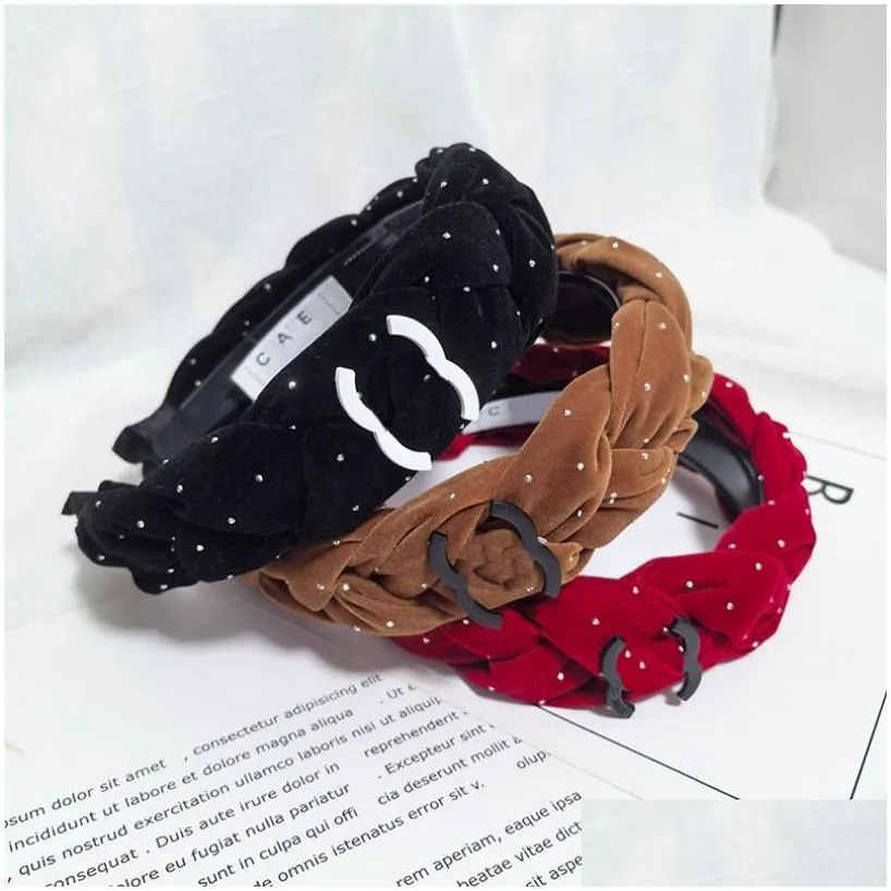 Headwear Hair Accessories Woven Fabric Artistic Vintage High Sense Headband Womens Travel Makeup Winter Knitting Woolen Twists Brai Dhuqu