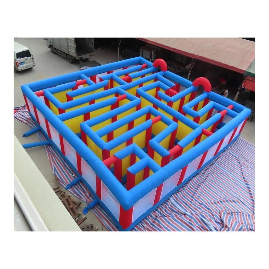 portable outdoor adult kids inflatable maze9x9m  inflatable puzzel maze carnival game field8838405