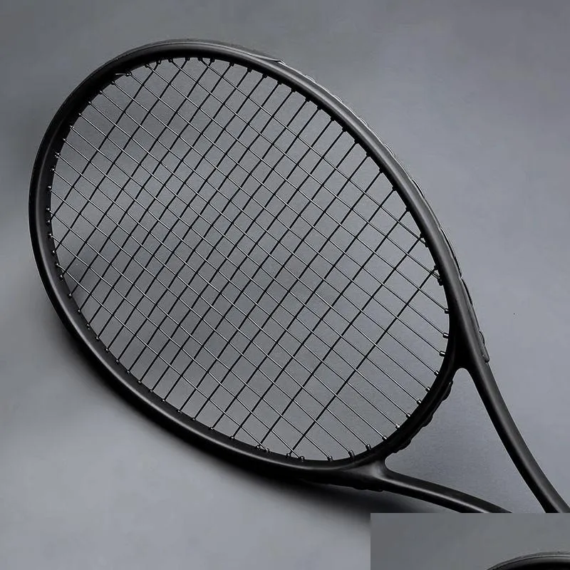 Tennis Rackets 40-55 LBS Ultralight Black Tennis Rackets Carbon Raqueta Tenis Padel Racket Stringing 4 3/8 Racchetta Tennisracket racquet