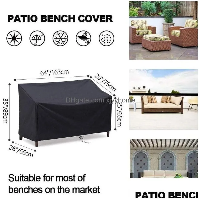 Chair Covers Ers Furniture Er Outdoor Garden Park Terrace Bench Waterproof Sofa Reclining Couch Uv Protection Drop Delivery Home Texti Dhs4U