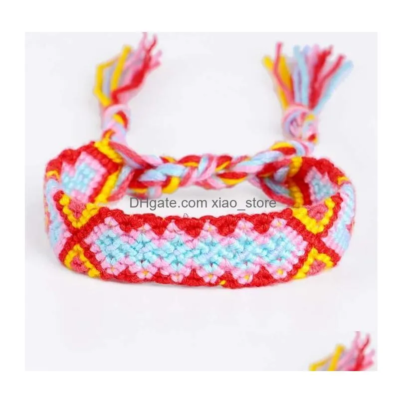 vintage bohemian 1.4cm width braided cotton rope cuff friendship bracelet anklet bracelets summer jewelry