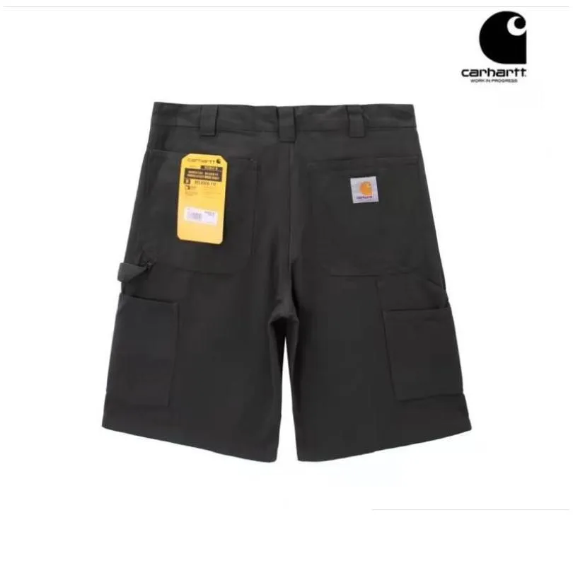 mens plus size shorts b147 workwear canvas multi pocket shorts belt casual loose mens and womens half length pants trendy