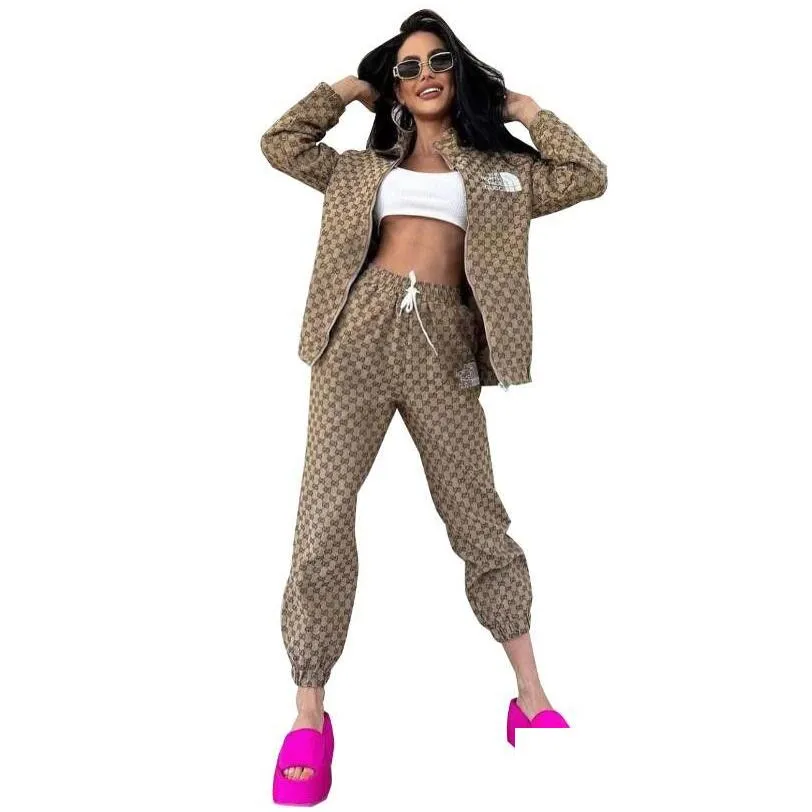 autumn new Women`s Tracksuits Luxury brand Casual sports Suit 2 Piece Set designer Tracksuits
