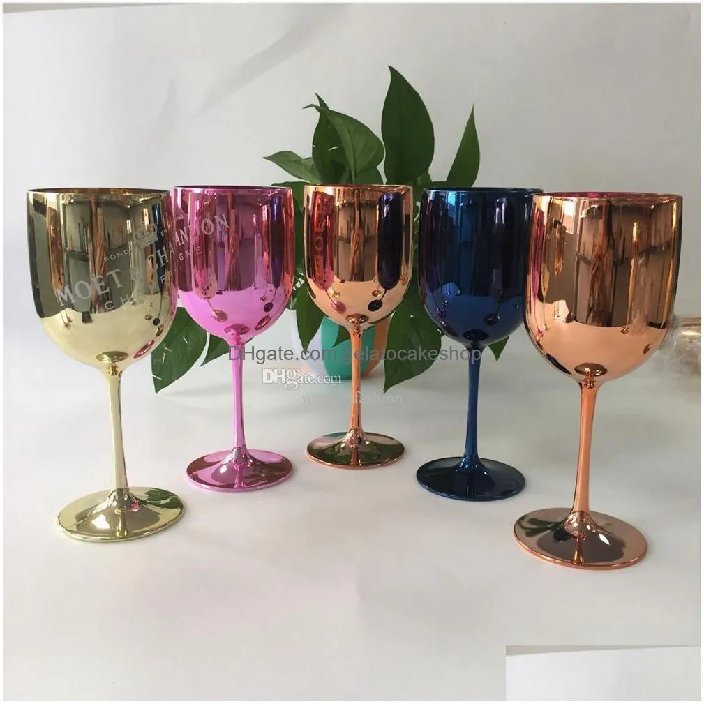 gold acrylic moet champagne glasses 480ml acrylics cups celebration party wedding drinkware chandon moet wine glass cup 16oz glass
