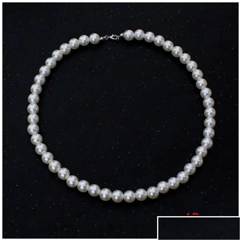 Pendant Necklaces Pearl Necklace Men Simple Handmade Strand Bead Choker 2022 Trendy Jewelry For Women Girls Wedding Banquet Drop Del