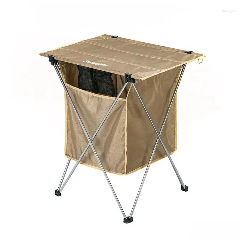 Camp Furniture Portable Outdoor Folding Table Lightweight Aluminum Alloy Cam Barbecue Picnic Drop Delivery Sports Outdoors Camping Hik