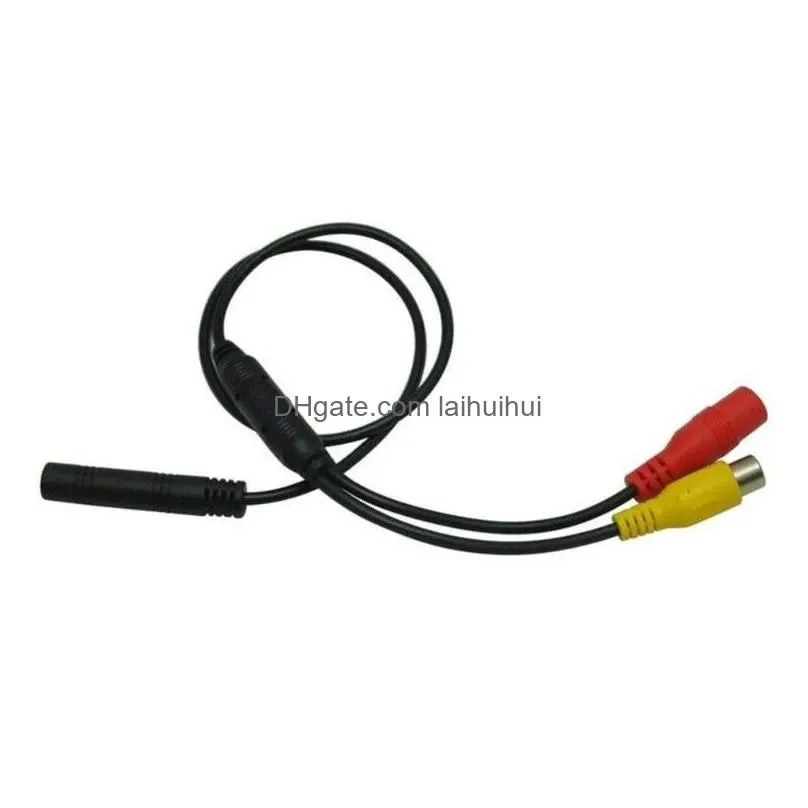 car rear view cameras parking sensors 1pcs reverse backup camera 4pin male to female connector rca cvbs wire signal power