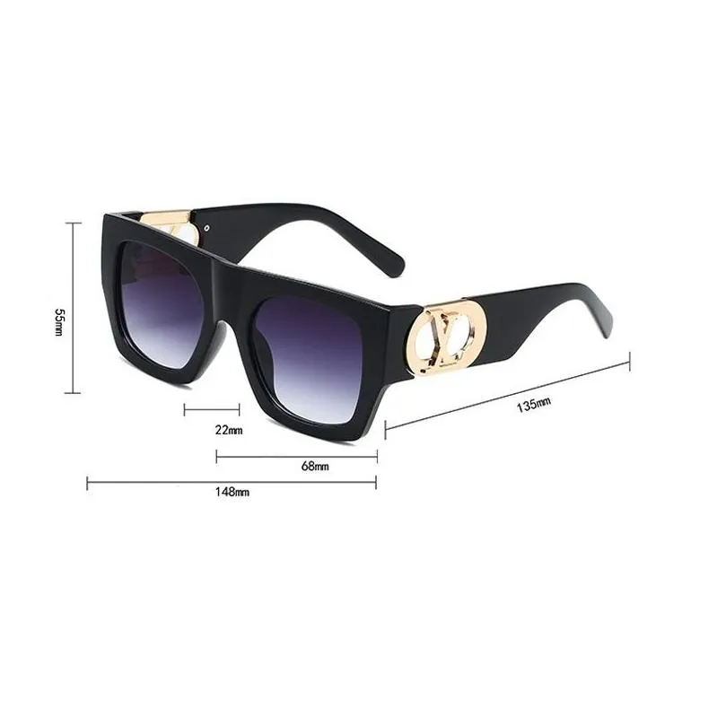 Sunglasses Women Fashion Letter Uv Protection Square Eyewear For Gift Party High Quality Drop Delivery Accessories Dhioc