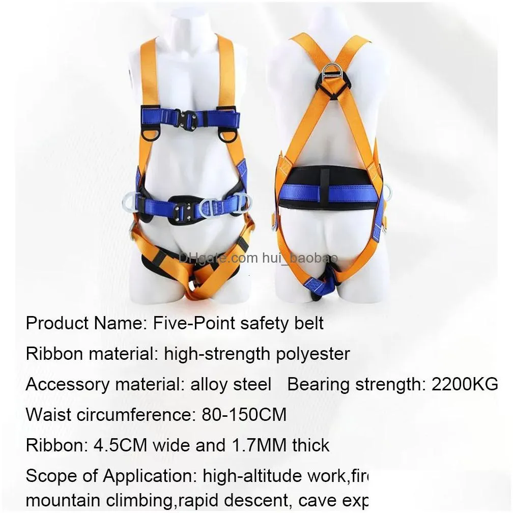 climbing harnesses high altitude work safety harness full body five-point safety belt outdoor climbing training construction protective equipment