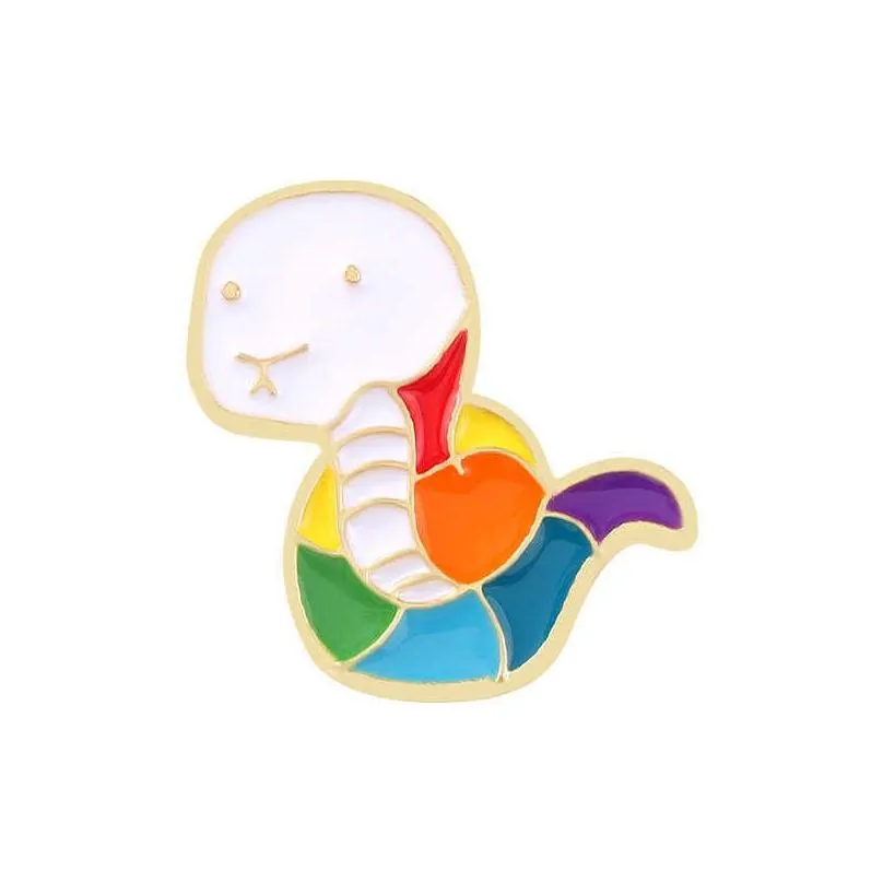 Rainbow Animal Brooch