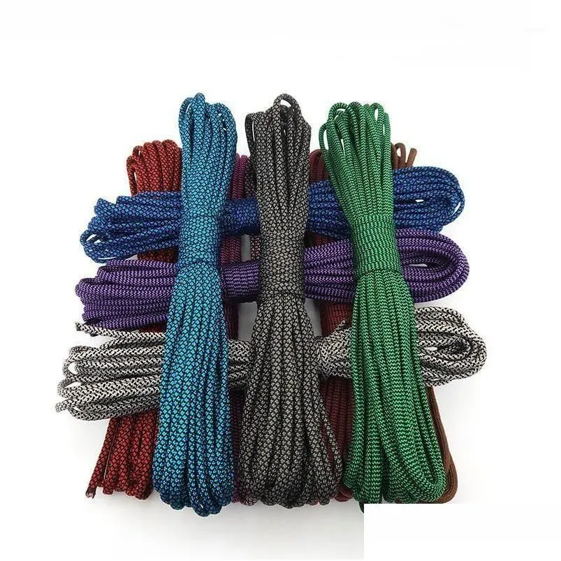 Outdoor Gadgets Wholesale Paracord 4Mm 100M 550 Rope Type Iii 7 Strand Core Paracorde Cuerda Paracaidas Survival Kit Drop Delivery Spo