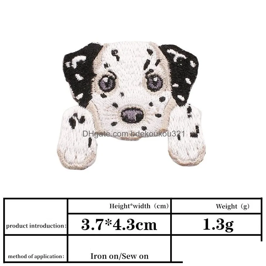 Sewing Notions & Tools Cute Dog For Clothes Assorted Iron On Embroidered Applique Decoration Puppy Pattern Badge Diy Clothing Jackets Dhjtm