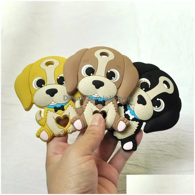 dog silicone teether cartoon animal puppy teething toy bpa food grade chewable soothers for toddler teeth care baby toys