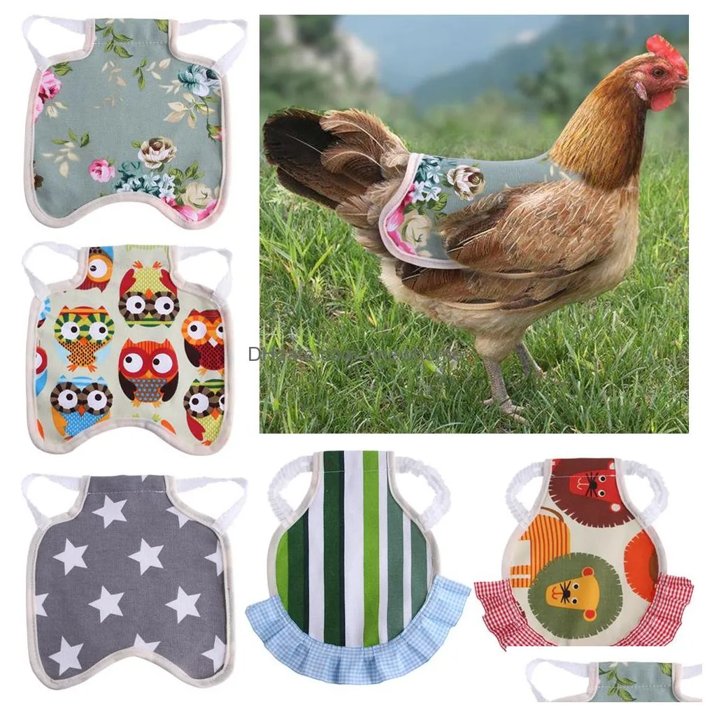 Other Pet Supplies Chicken Vest Feather Protector Retainer Back Wing Protective Hens Duck Goose Decorative Apron Dress With Elastic St Dhmvb