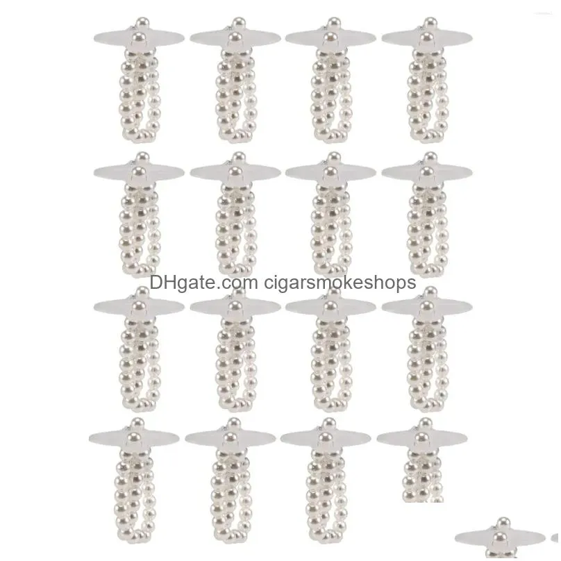 Decorative Objects & Figurines 16Pcs Elastic Pearl Wrist Bands Cor Accessories Wedding Diy Artificial Flowers Decor For Drop Delivery Dh1X5