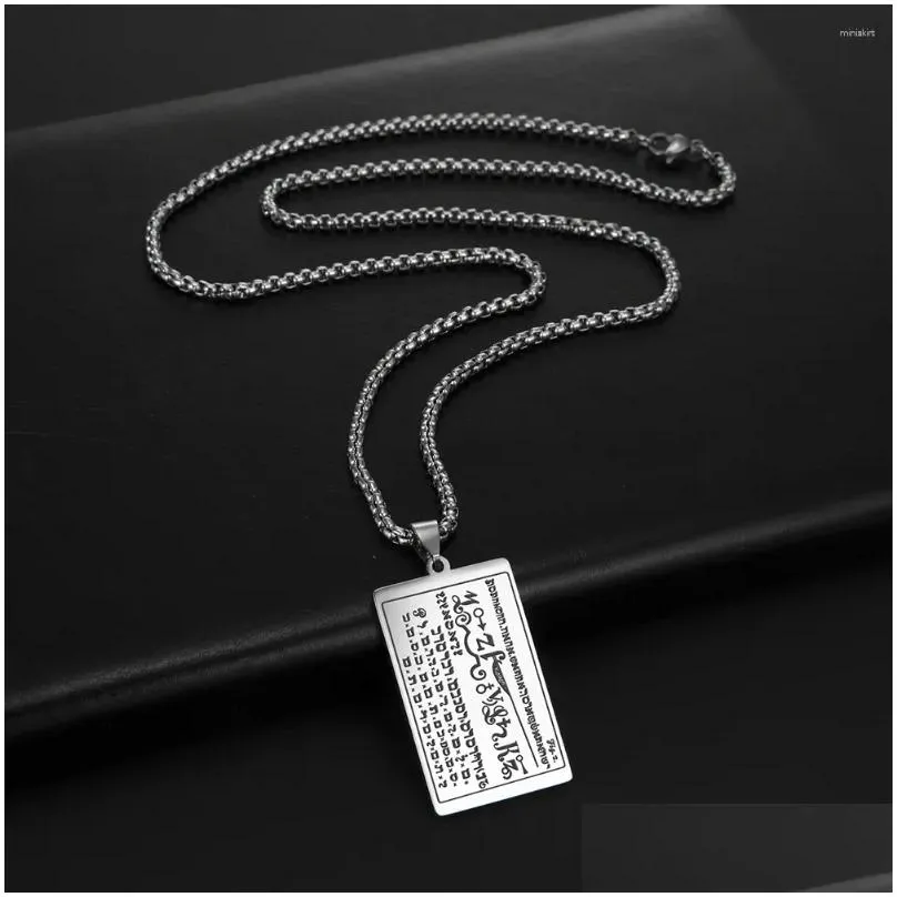 Pendant Necklaces Talisman Of Wealth Attracting Money Necklace The Mystery First 6Th And 7Th Books Moses Jewelry Stainless Steel Dro Dh1Yg