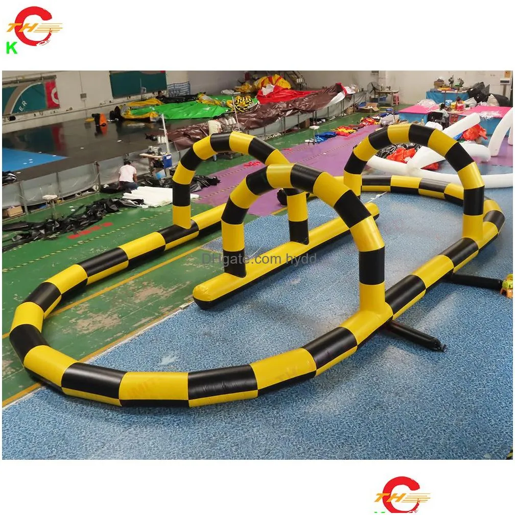  ship outdoor activities inflatable gokart racing track game toys didi car bumber balls race arena for sale