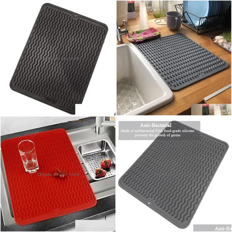 large silicone table placemat premium heat resistant drying mat tableware dishwasher dish cup cushion pad dinnerware table mat