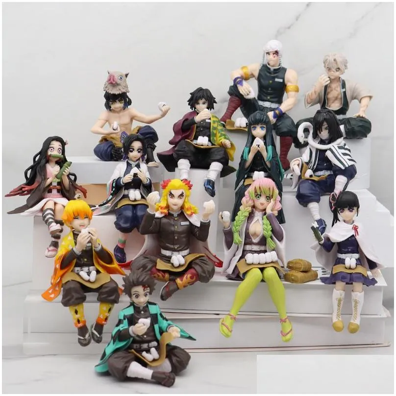 Action & Toy Figures Demon Slayer Animation Ornaments Model Dolls Blind Box Spot Wholesale Drop Delivery Toys Gifts Dhmsu