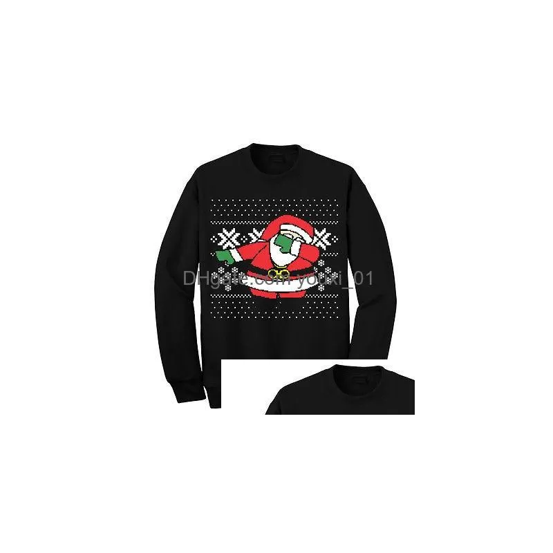 Women`S Sweaters Fast Funny Santa Men Women Christmas Sweater Tops Jumper Father Xmas Ugly Autumn Winter Plovers Drop Delivery Appare Dh1Fa