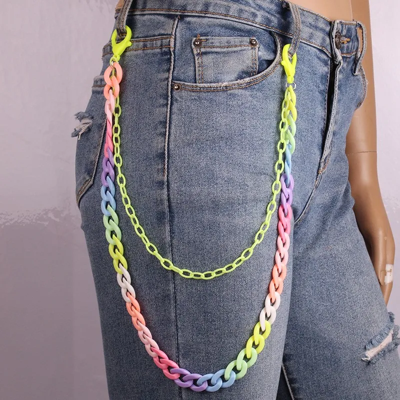 Chains Hip Hop Waist Punk Street Key Chain Metal Pants Hanging Long Trousers Hipster Wallet Belt Keychain Uni Jewelry Drop Delivery Otey1