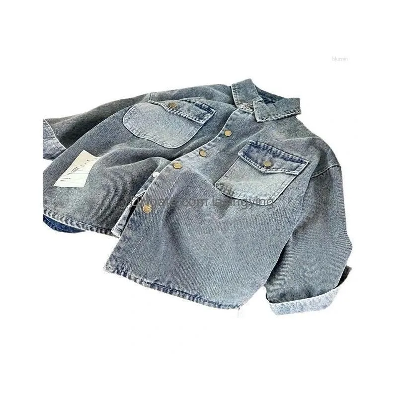 jackets kids jacket spring 2024 korean version denim coat wholesale