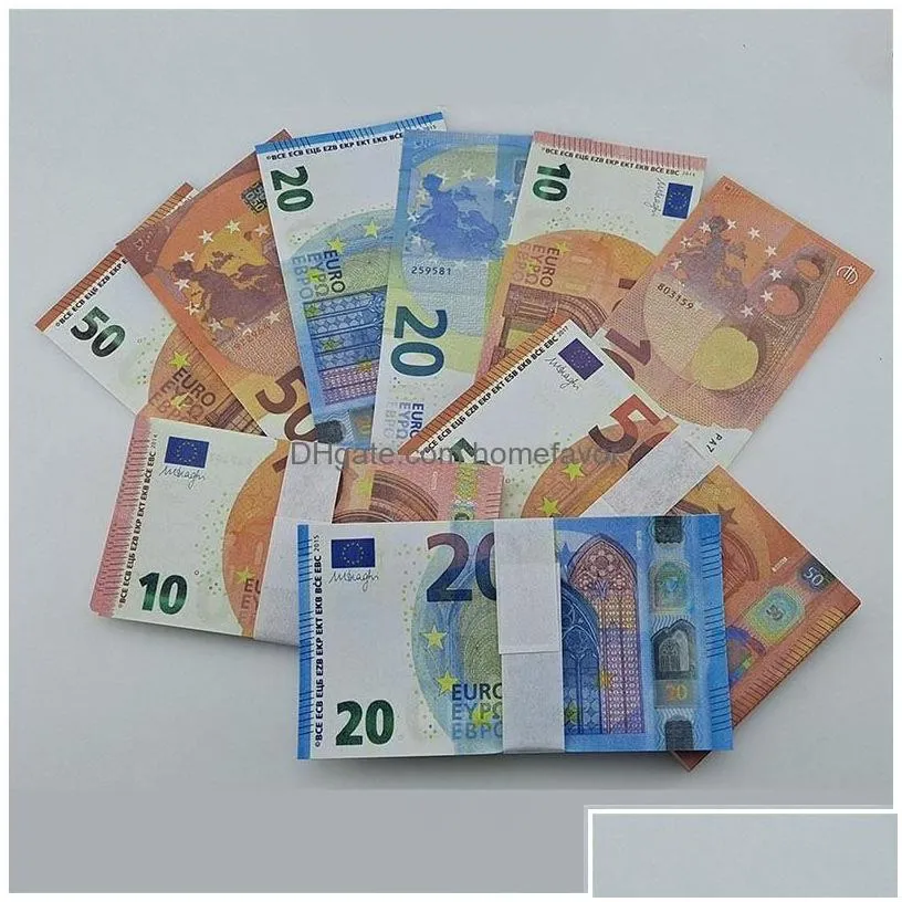 other festive party supplies wholes prop money copy 10 20 50 100 fake notes faux billet euro play collection gifts5315k d homefavor