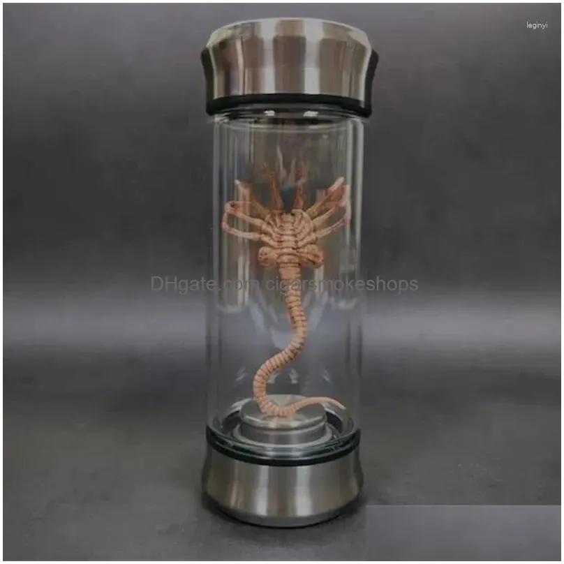 Decorative Objects & Figurines Alien Glow Jar Xenomorph Specimen Faceher Embryo Glass Movie Prop Home Decor Desktop Crafts Scpture Dro Dhsfd