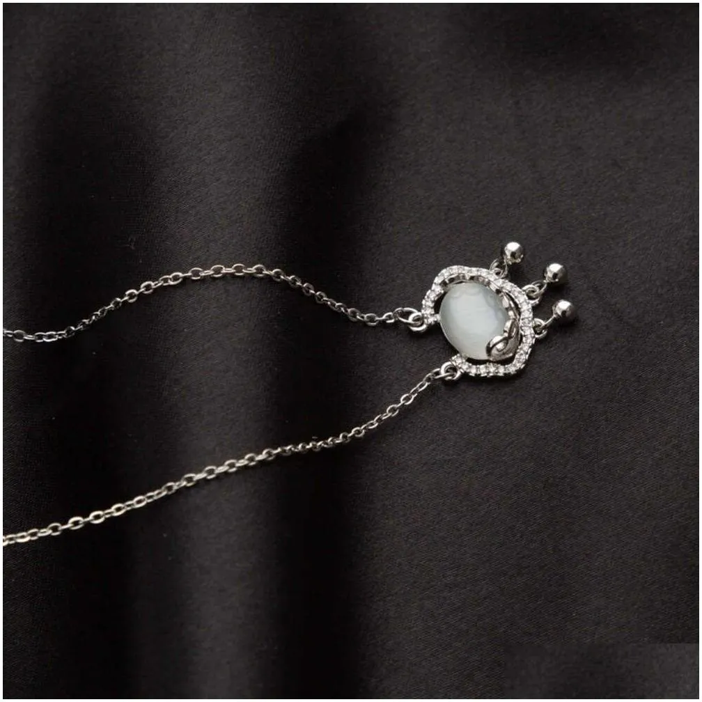 Chinese Style Cat`s Eye Stone Safety Necklace for Women