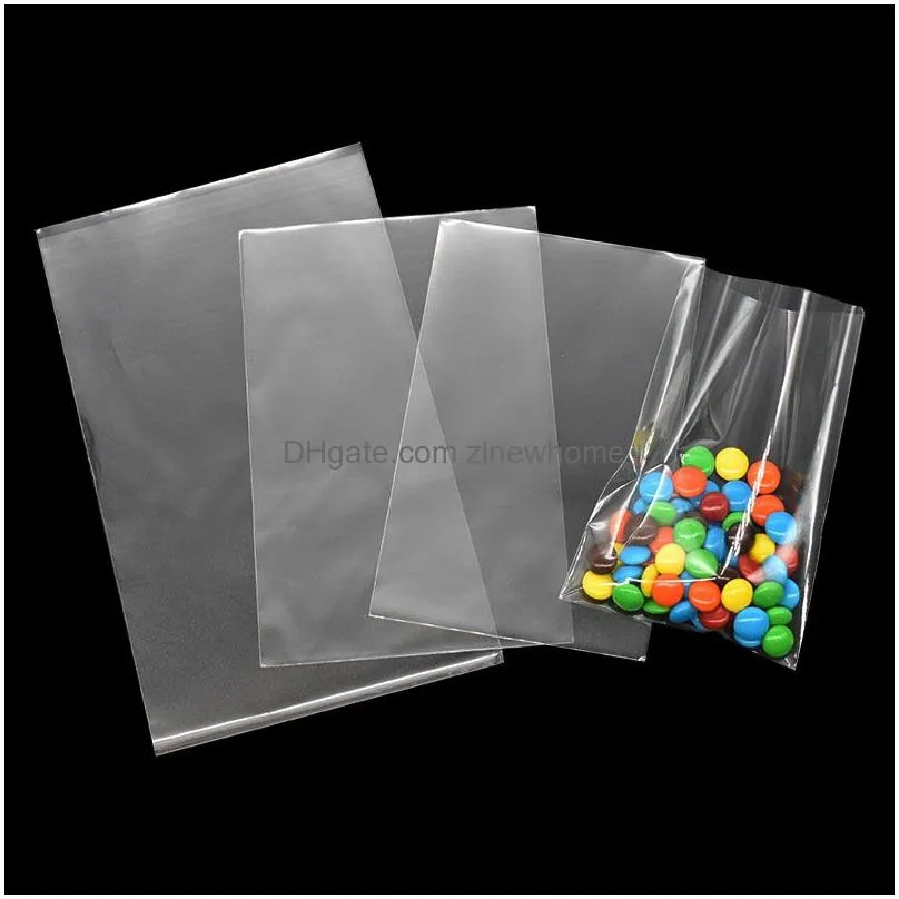 Other Event & Party Supplies 100Pcs Transparent Plastic Bags Candy Lollipop Cookie Packaging Clear Opp Cellophane Bag Christmas Gift W Dhhyf