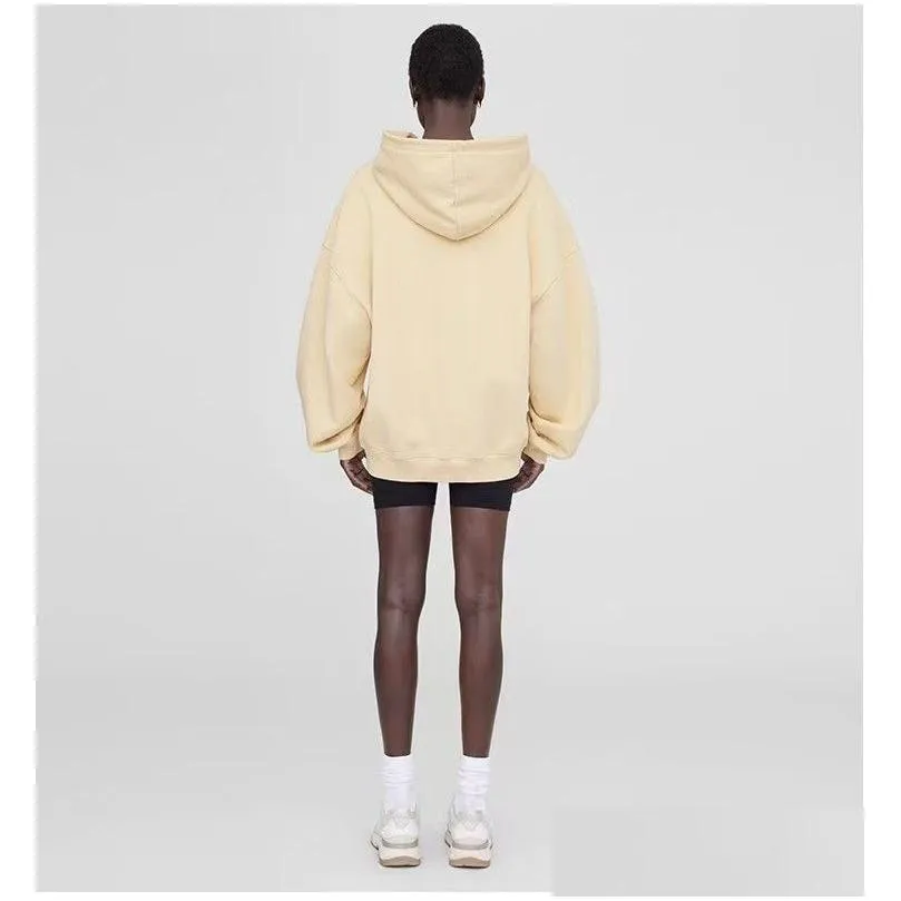 2023 AB BING Women Designer Harvey Hoodies Cotton Yellow Round Neck Loose Sweatshirts ANINEE Fashion Hooded Sweater High Quality
