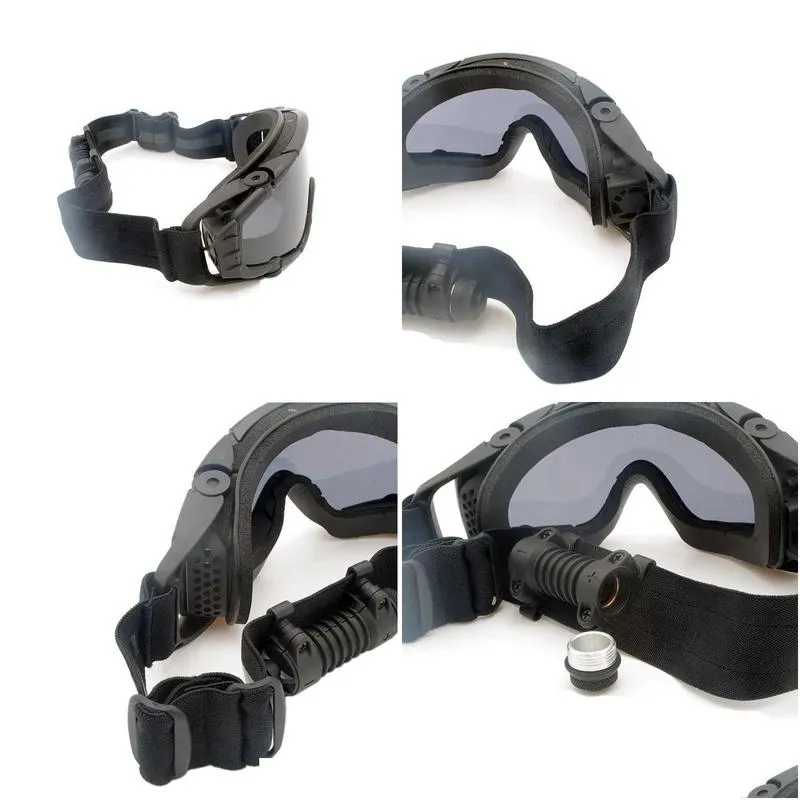 Safety FMA Cooler Fan Version Black Outdoor Paintball Airsoft Glasses SIBallistic Goggle