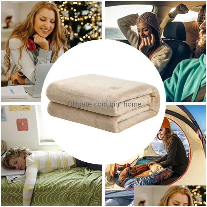 blankets eu single plush electric blanket soft smart comfy fleece heated body warmer heating lap