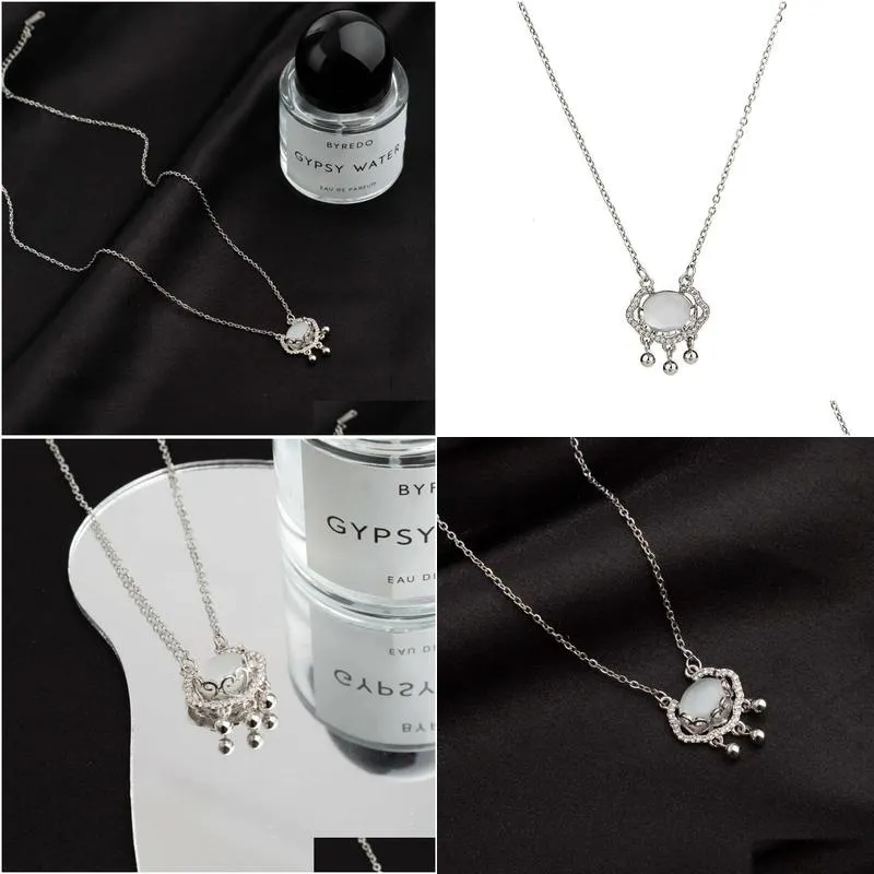 Chinese Style Cat`s Eye Stone Safety Necklace for Women
