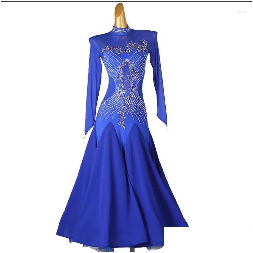 Stage Wear Waltz Ballroom Competition Dress Chiffon Dance Performance Costume Evening Gowns Concert Outfits Exercise Clothing