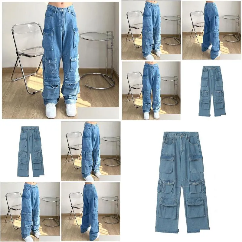 Y2K clothing cargo pants men multi-pocket Loose high quality jeans Hip Hop streetwear baggy jeans Harajuku vintage wide leg jeans