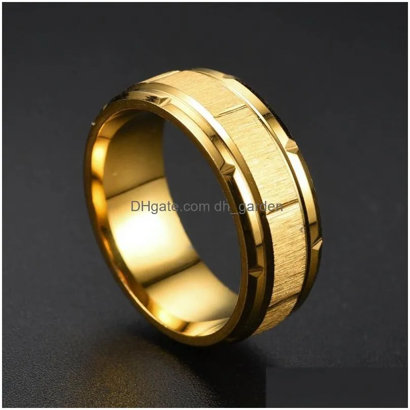 Couple Rings Fashion Designer Jewelry For Men Women Stainless Steel Classic Anniversary Engagement Party Wedding Gift 8Mm D Dhgarden Dh9Xo